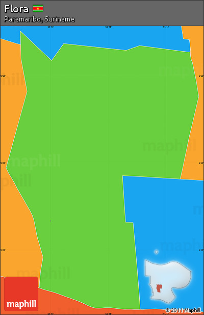 Political Simple Map of Flora