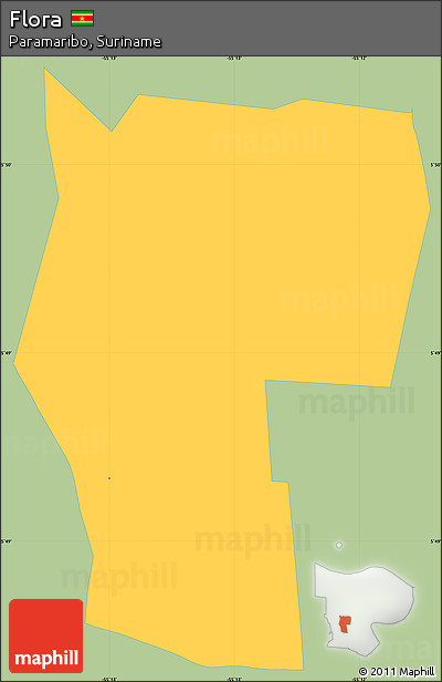 Savanna Style Simple Map of Flora, single color outside