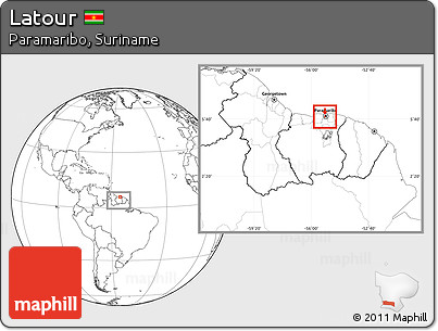 Blank Location Map of Latour, within the entire country