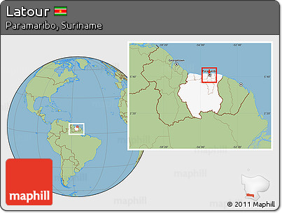 Savanna Style Location Map of Latour, highlighted country, highlighted parent region, within the entire country