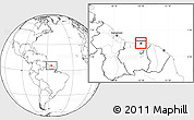 Blank Location Map of Paramaribo