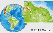 Physical Location Map of Rainville, within the entire country