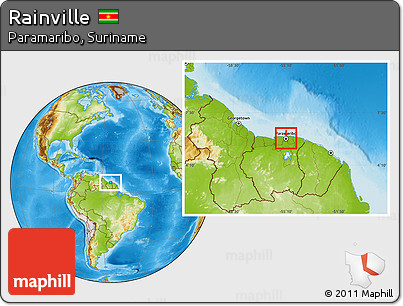 Physical Location Map of Rainville