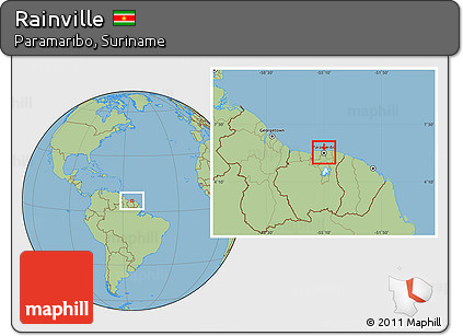 Savanna Style Location Map of Rainville