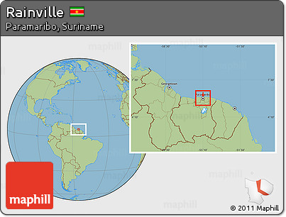Savanna Style Location Map of Rainville