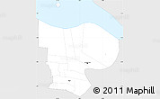 Silver Style Simple Map of Paramaribo, single color outside