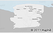 Gray 3D Map of Saramacca, single color outside