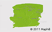 Physical 3D Map of Saramacca, cropped outside