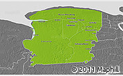 Physical 3D Map of Saramacca, desaturated