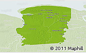 Physical 3D Map of Saramacca, lighten