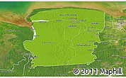 Physical 3D Map of Saramacca, satellite outside