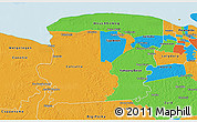Political 3D Map of Saramacca