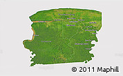 Satellite 3D Map of Saramacca, cropped outside