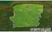 Satellite 3D Map of Saramacca, darken
