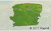 Satellite 3D Map of Saramacca, lighten