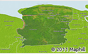 Satellite 3D Map of Saramacca, physical outside