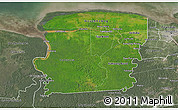Satellite 3D Map of Saramacca, semi-desaturated