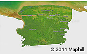 Satellite 3D Map of Saramacca, single color outside