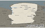 Shaded Relief 3D Map of Saramacca, darken