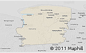 Shaded Relief 3D Map of Saramacca, desaturated
