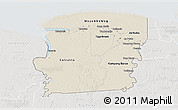 Shaded Relief 3D Map of Saramacca, lighten, semi-desaturated