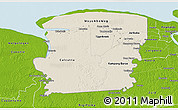 Shaded Relief 3D Map of Saramacca, physical outside