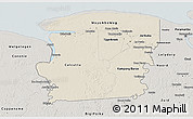 Shaded Relief 3D Map of Saramacca, semi-desaturated