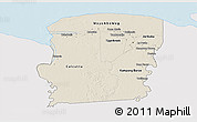 Shaded Relief 3D Map of Saramacca, single color outside