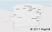 Silver Style 3D Map of Saramacca, single color outside