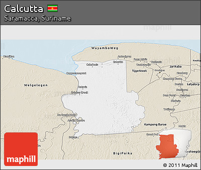 Classic Style 3D Map of Calcutta