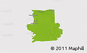 Physical 3D Map of Calcutta, cropped outside