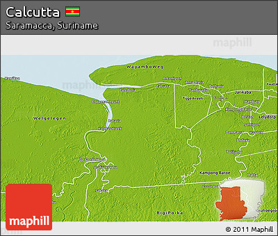 Physical 3D Map of Calcutta