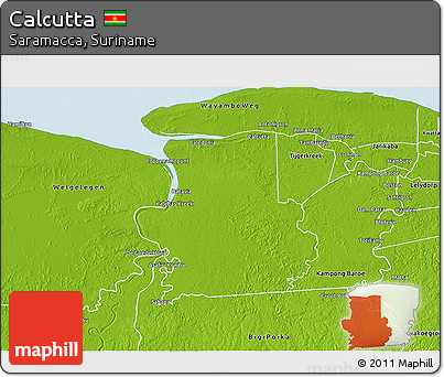 Physical 3D Map of Calcutta