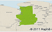 Physical 3D Map of Calcutta, shaded relief outside