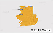 Political 3D Map of Calcutta, cropped outside