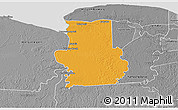 Political 3D Map of Calcutta, desaturated
