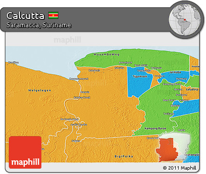 Political 3D Map of Calcutta
