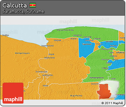 Political 3D Map of Calcutta