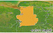 Political 3D Map of Calcutta, satellite outside