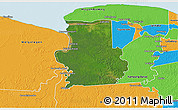 Satellite 3D Map of Calcutta, political outside