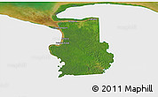 Satellite 3D Map of Calcutta, single color outside