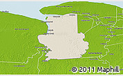 Shaded Relief 3D Map of Calcutta, physical outside
