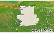 Shaded Relief 3D Map of Calcutta, satellite outside