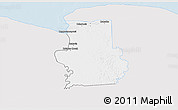 Silver Style 3D Map of Calcutta, single color outside