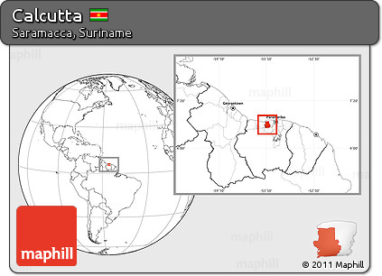 Blank Location Map of Calcutta