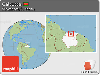 Savanna Style Location Map of Calcutta, highlighted country