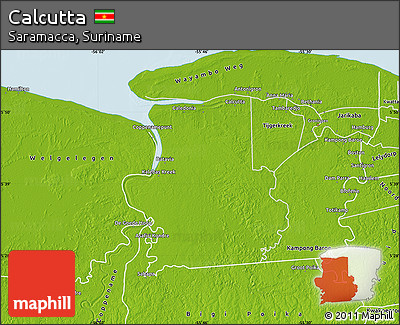 Physical Map of Calcutta