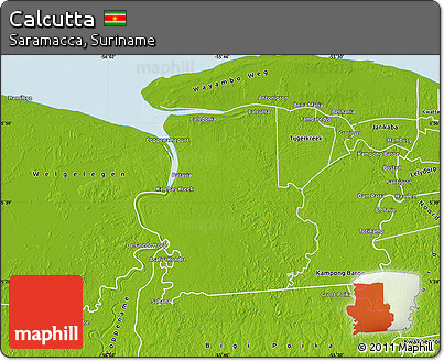 Physical Map of Calcutta