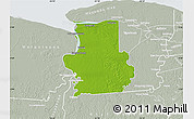 Physical Map of Calcutta, lighten, semi-desaturated