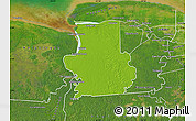 Physical Map of Calcutta, satellite outside
